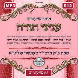 SHIURIM B'INYONEI TORAH