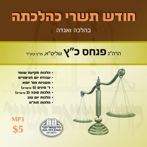 CHODESH TISHREI K'HILCHOSO