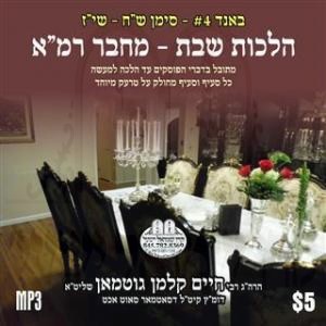 HILCHOS SHABBOS M''R #4- 308-317